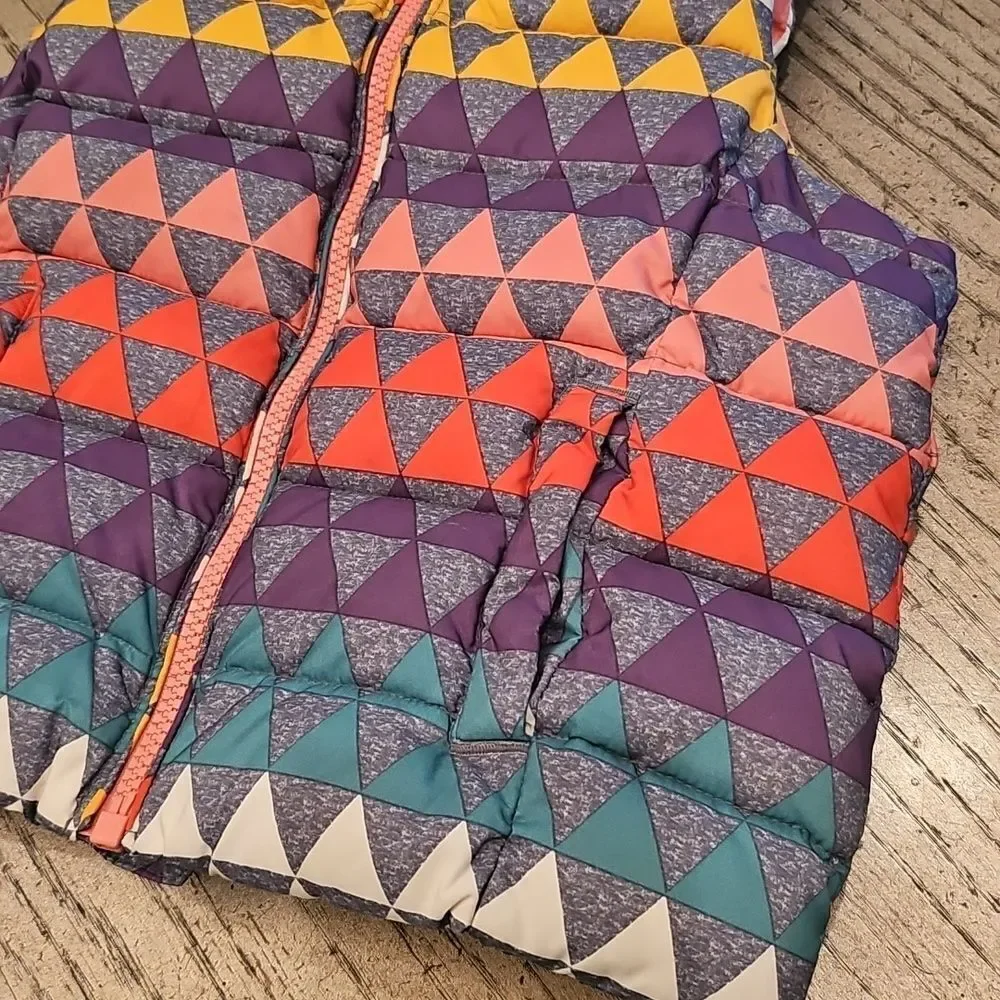 Colorful Geometric Puffer Vest Baby Gap Size 3